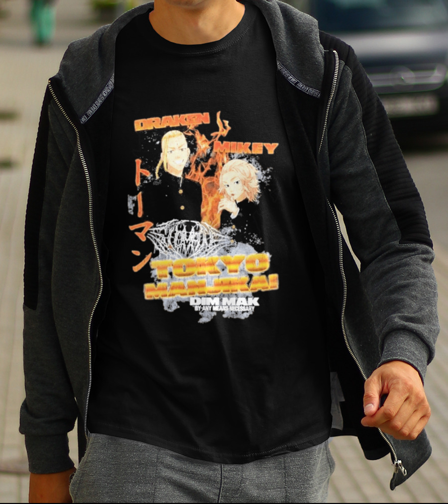 Draken Mikey Tokyo Manji Dim Mak By Any Means Necessary T-Shirt
