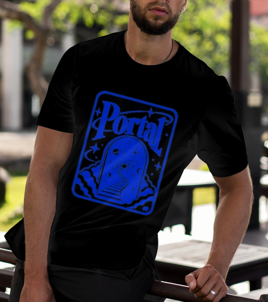 Synaptrix Labs Limited Edition Portal Cosmic Stairway Stars And Planets T-Shirt