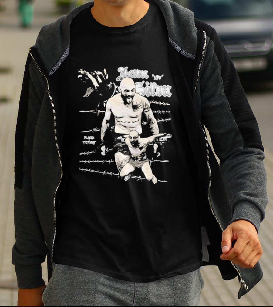 Jean Silva MMA Fighter Action Pose Featuring Dynamic Combat T-Shirt