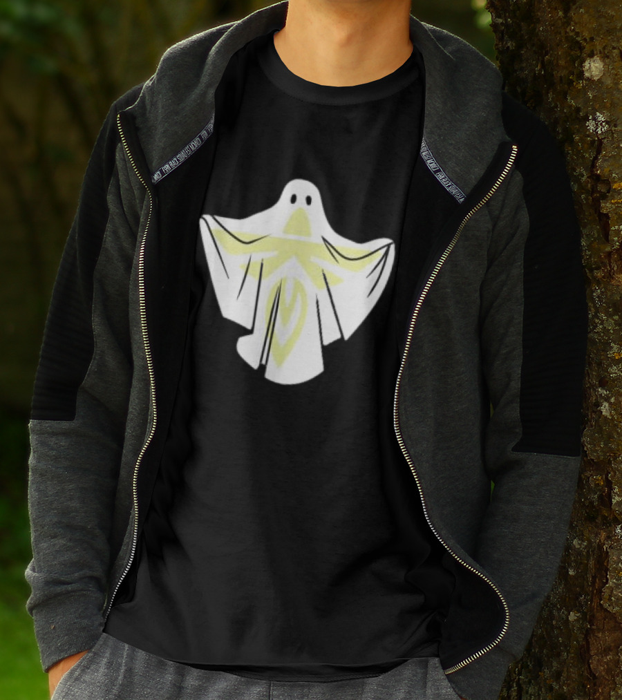 Firefly Store White Blue Ghost Halloween Space T-Shirt