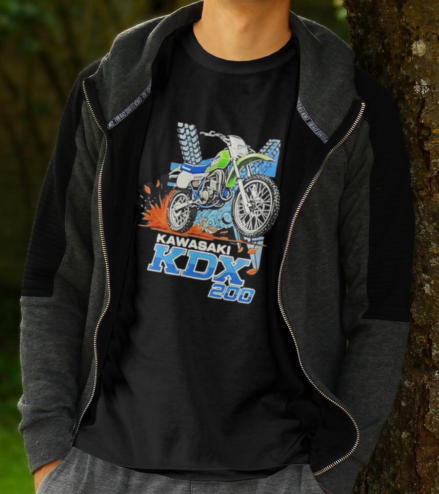 Kawasaki KDX 200 Dirt Bike Adventure Off Road T-Shirt