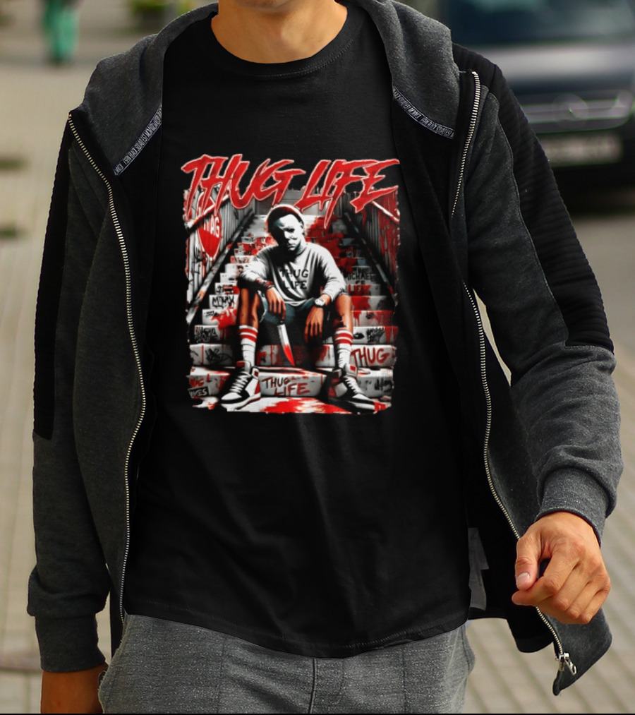 Thug Life Michael Myers Graffiti Street T-Shirt