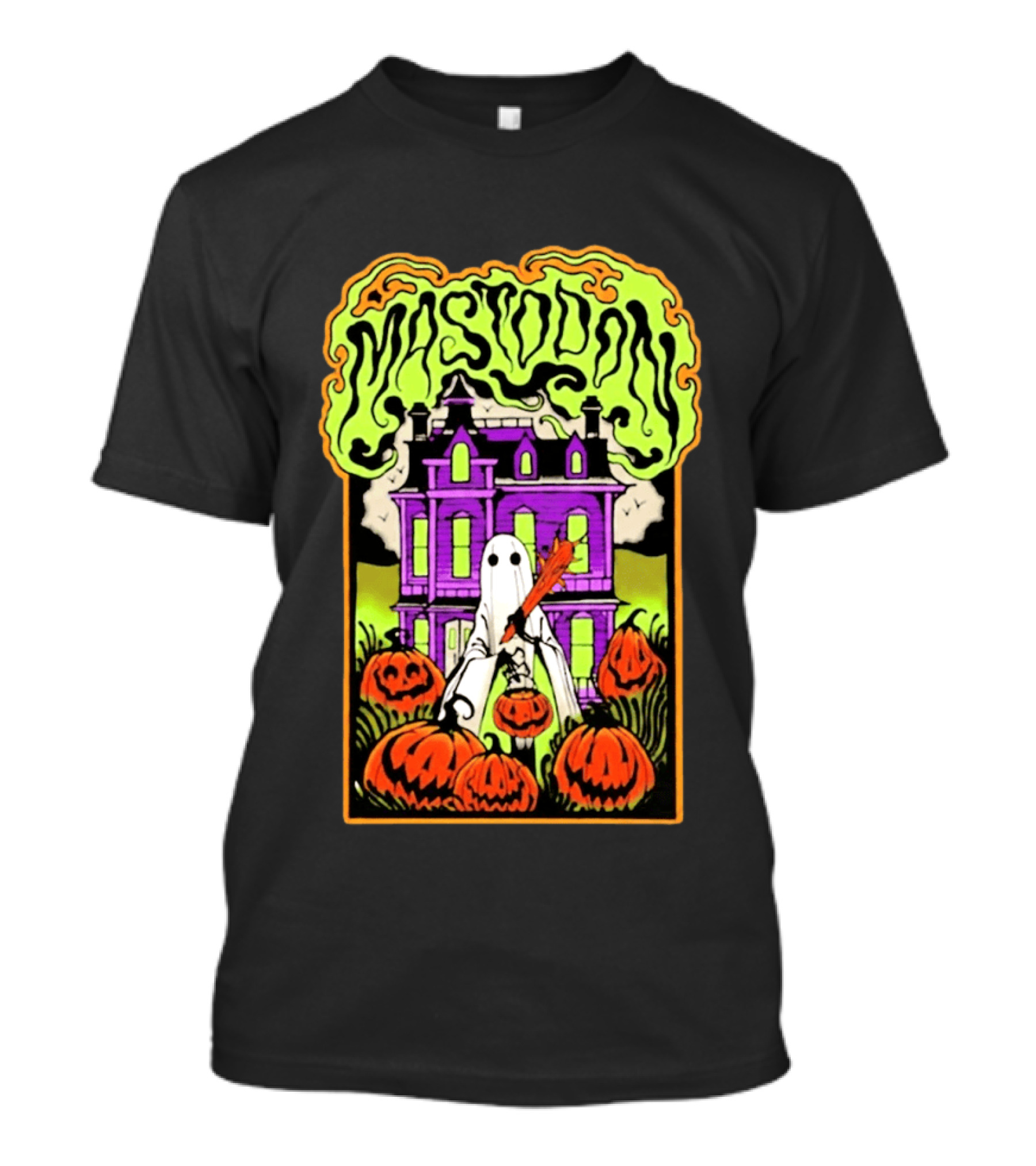 Mastodon Haunted Mansion Pumpkin Patch Halloween 2026 T-Shirt
