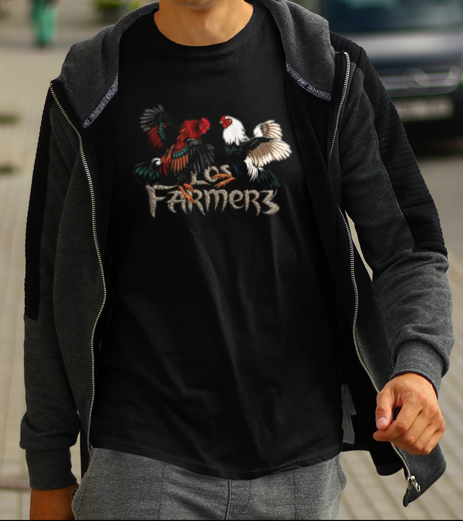 Rancho Humilde Los Farmerz Gallero Rooster T-Shirt