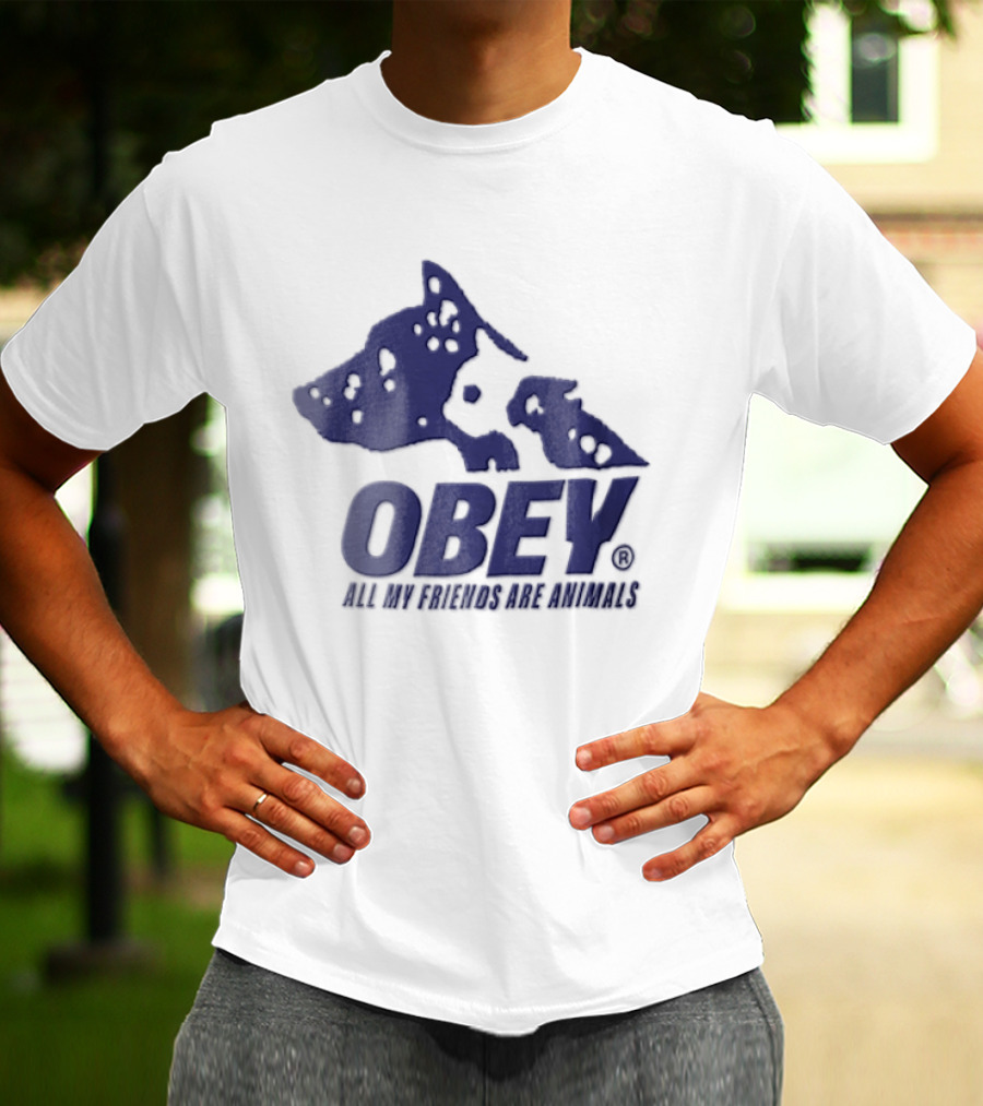 Obey All My Friends Are Animals Dog T-Shirt