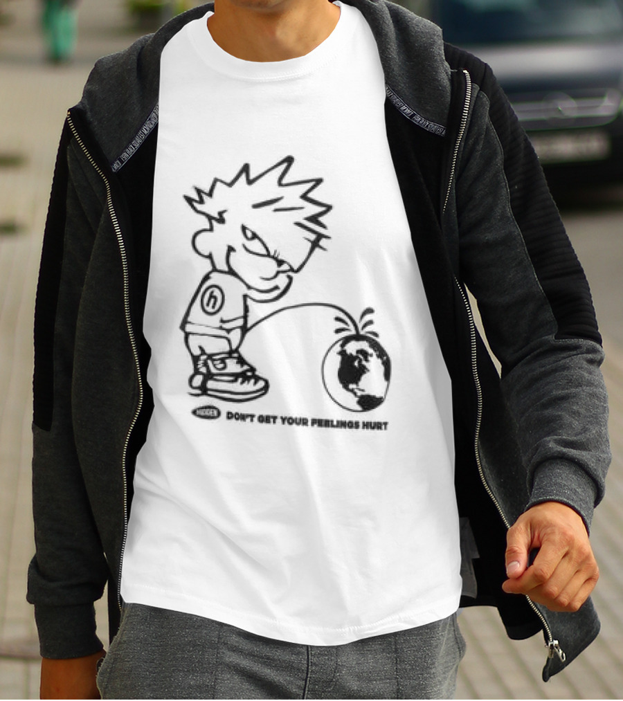 Hidden Store Don't Get Your Feelings Hurt Calvin Piss Cartoon T-Shirt