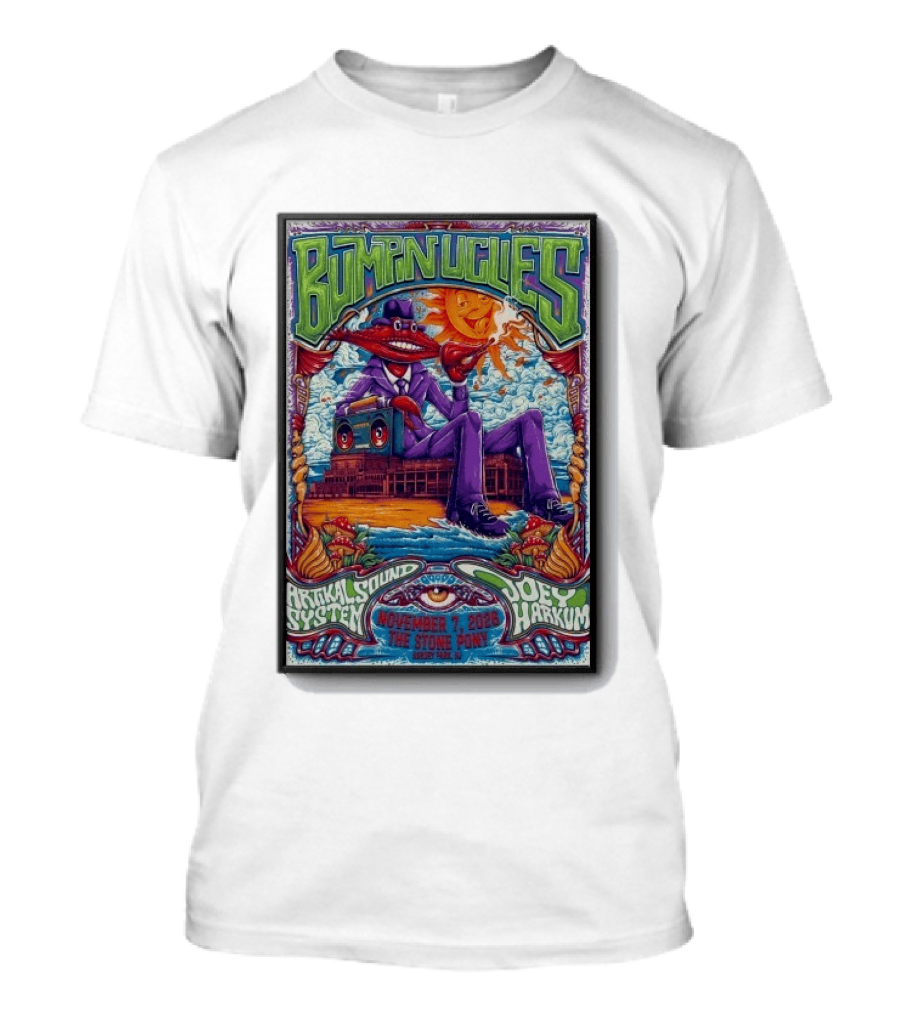Bumpin Uglies Asbury Park NJ November 7 2026 The Stone Pony Artikal Sound System Joey Harkum T-Shirt