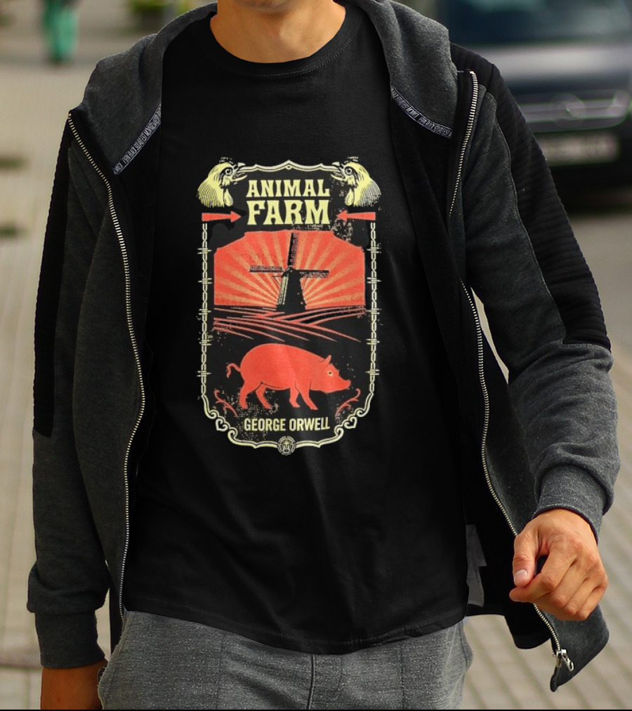 Animal Farm Obey George Orwell Classic Windmill And Pig T-Shirt
