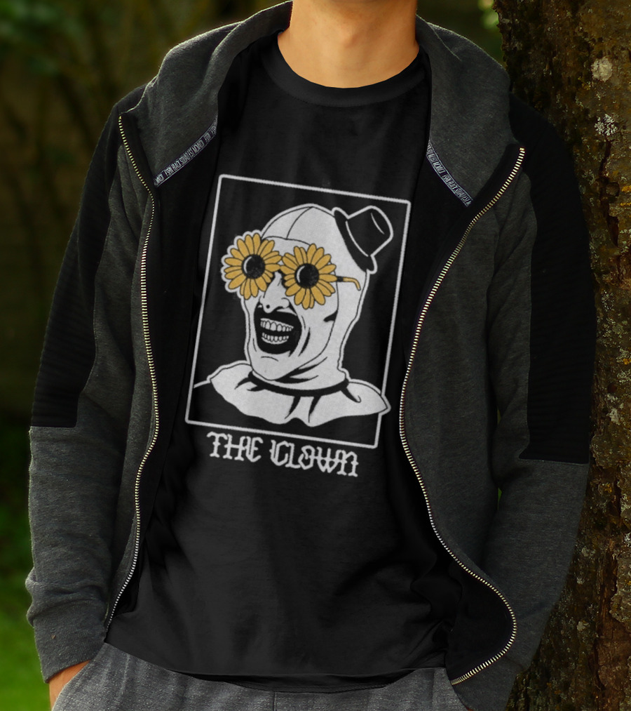 Bad Monday Heavy The Clown Sunflower Glasses Boater Hat T-Shirt