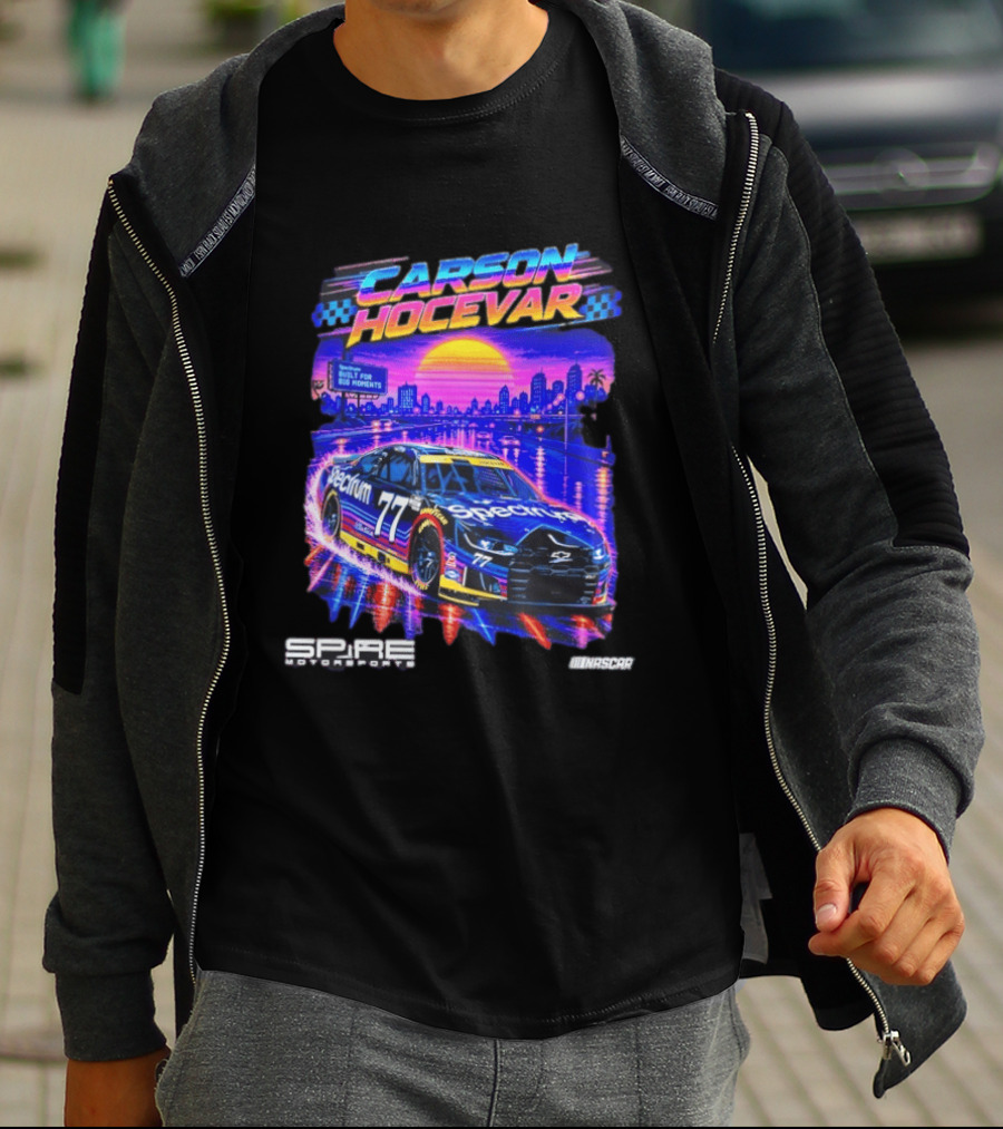 Carson Hocevar Spectrum Spire Motorsports No. 77 NASCAR Built For Big Moments T-Shirt