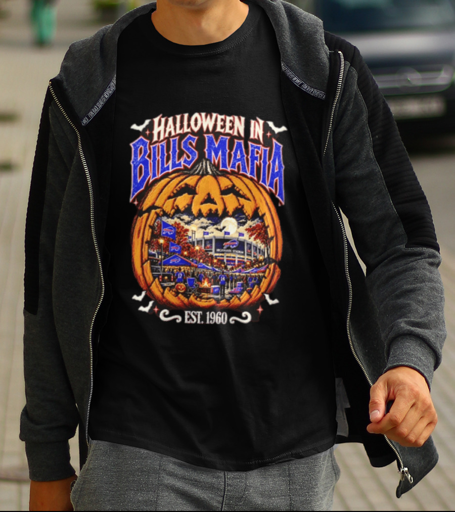 Halloween In Bills Mafia Buffalo Bills Highmark Stadium Est. 1960 T-Shirt