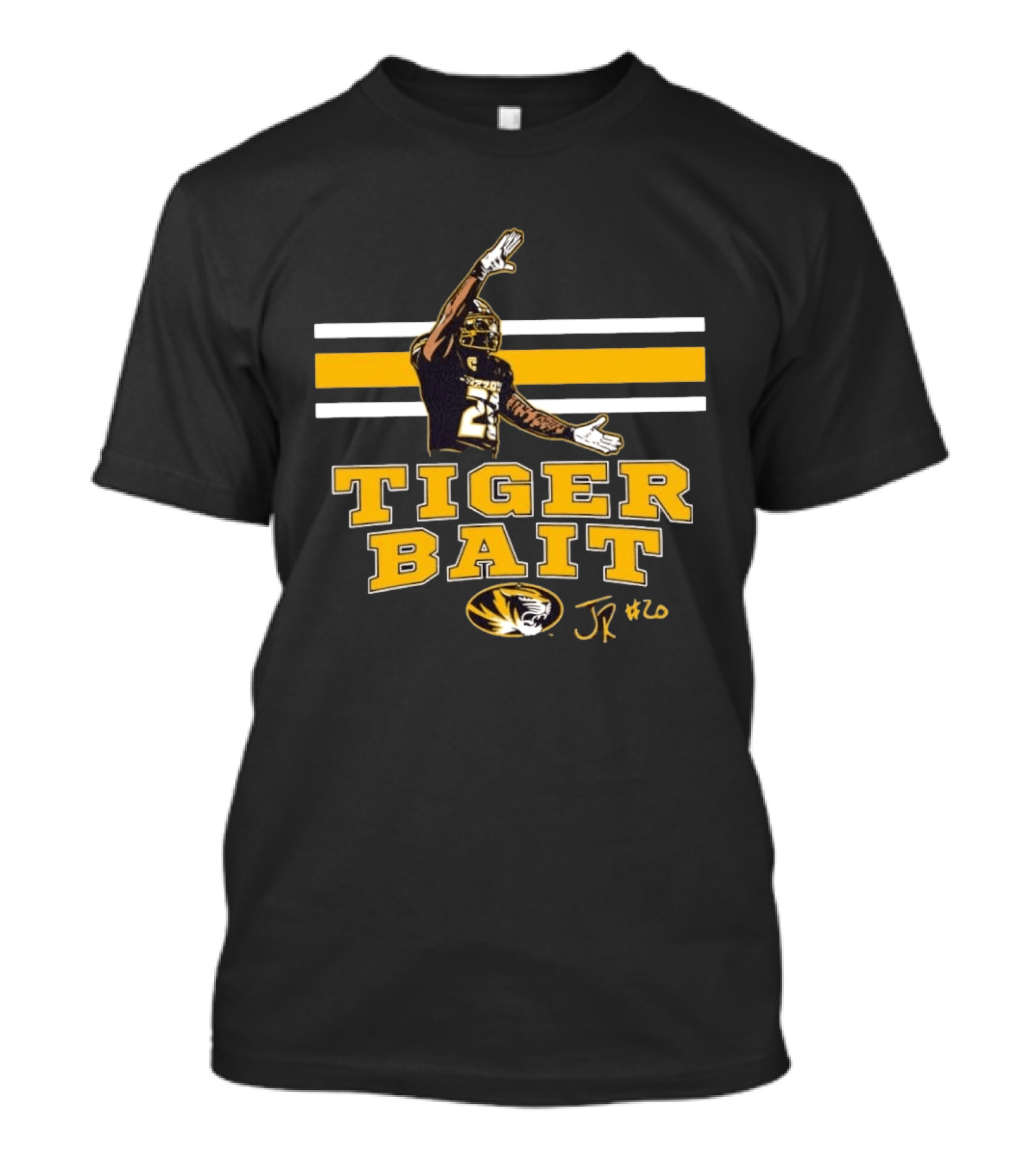 Missouri Tigers Football Tiger Bait JR #20 Jamal Roberts T-Shirt