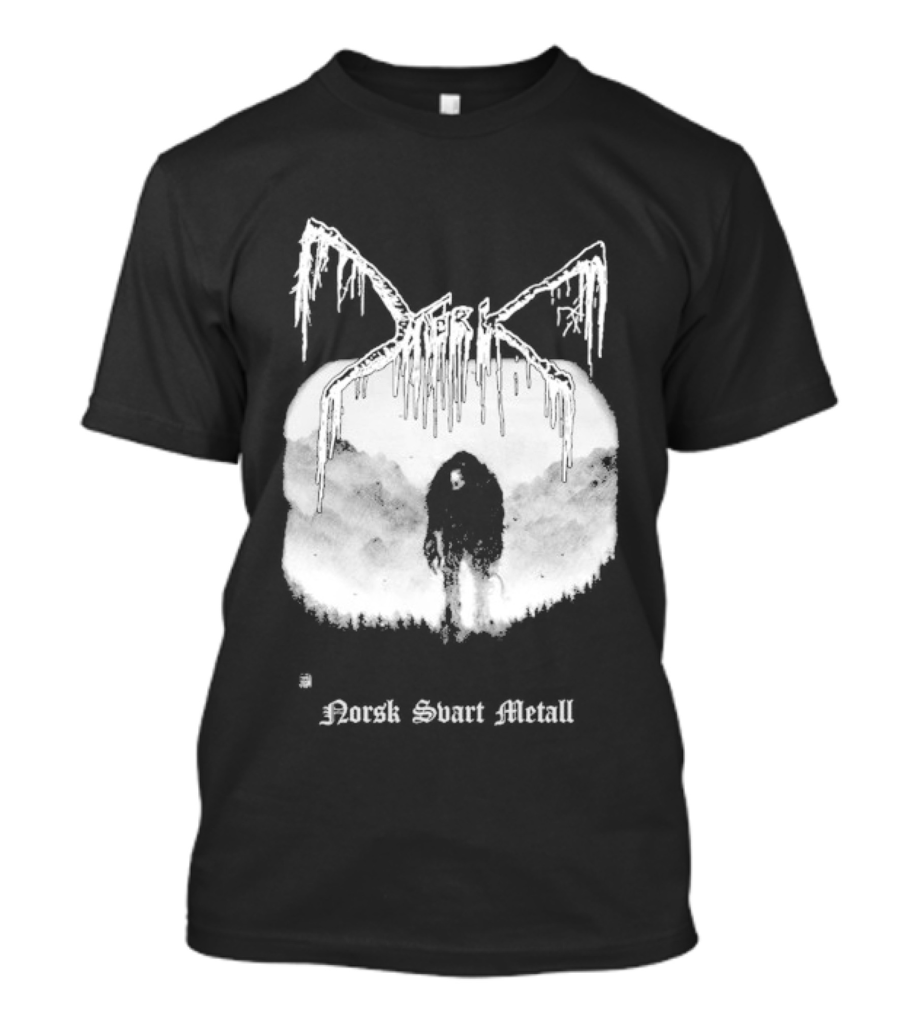 Mork Norsk Sbart Metal Skull Bat T-Shirt