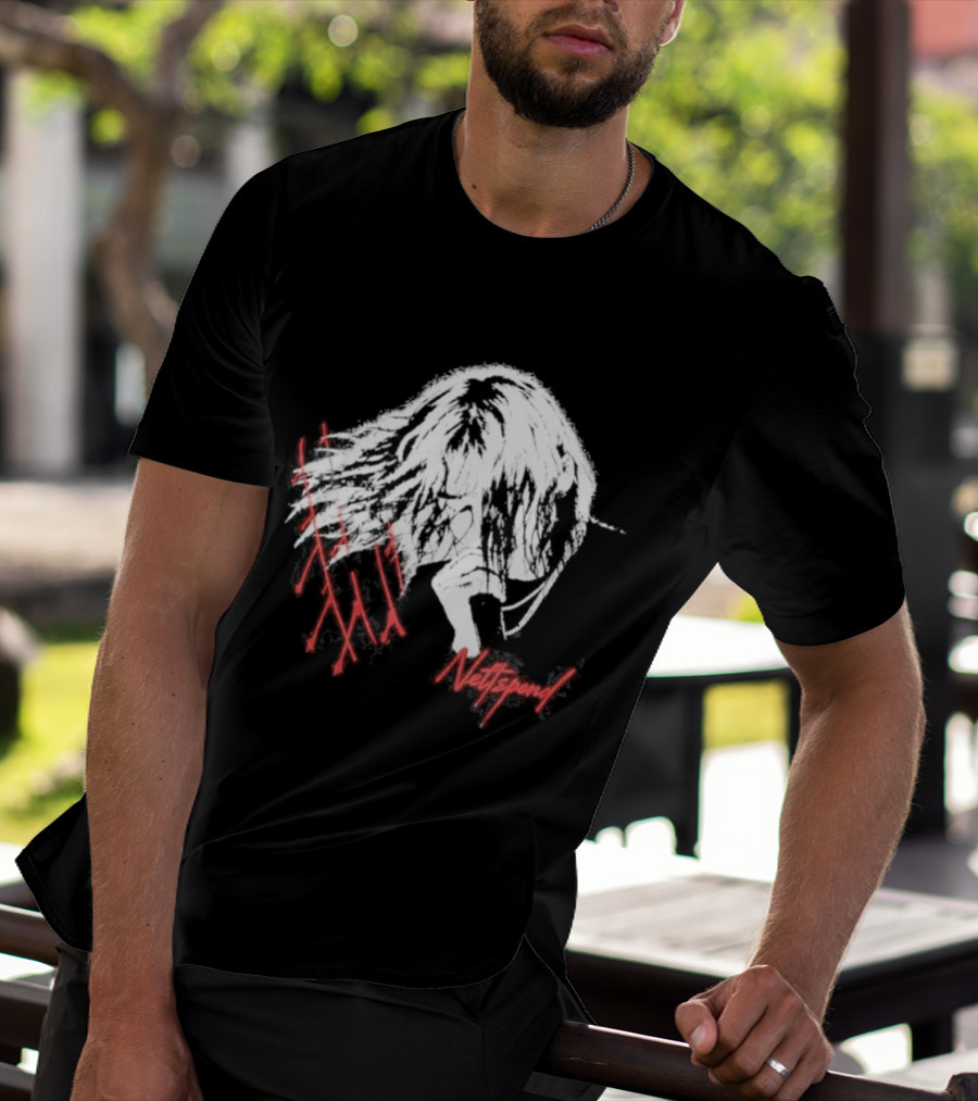 Nettspend Early Life Crisis Slash White And Red Sketch T-Shirt