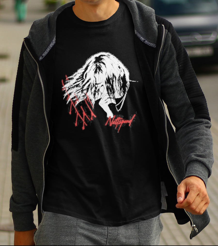 Nettspend Early Life Crisis Slash White And Red Sketch T-Shirt