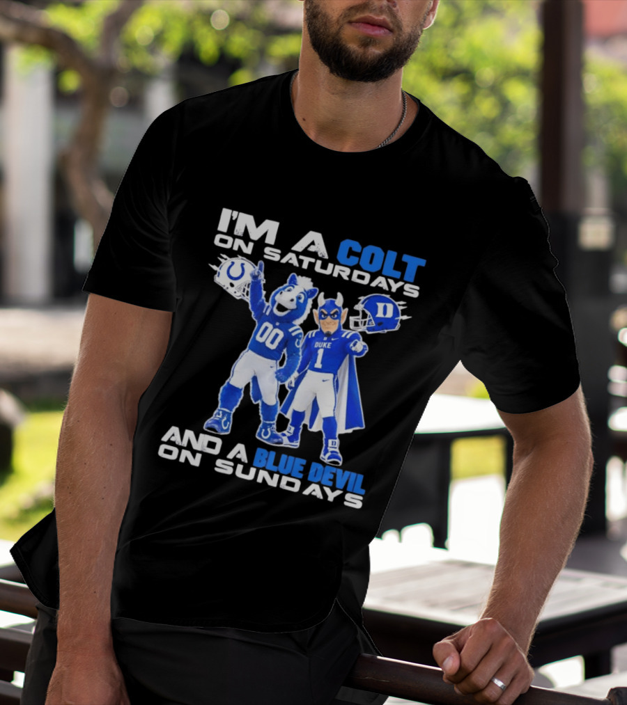 Indianapolis Colts Saturdays Duke Blue Devils Sundays Mascots T-Shirt
