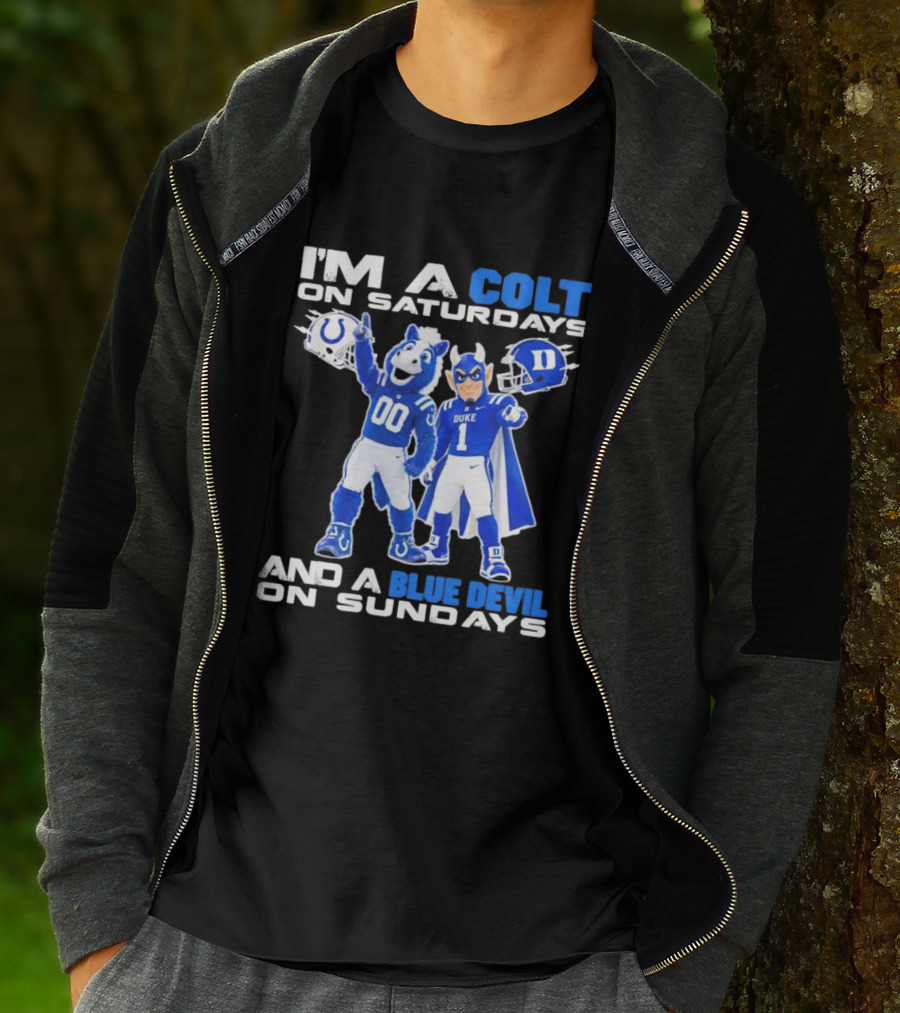 Indianapolis Colts Saturdays Duke Blue Devils Sundays Mascots T-Shirt