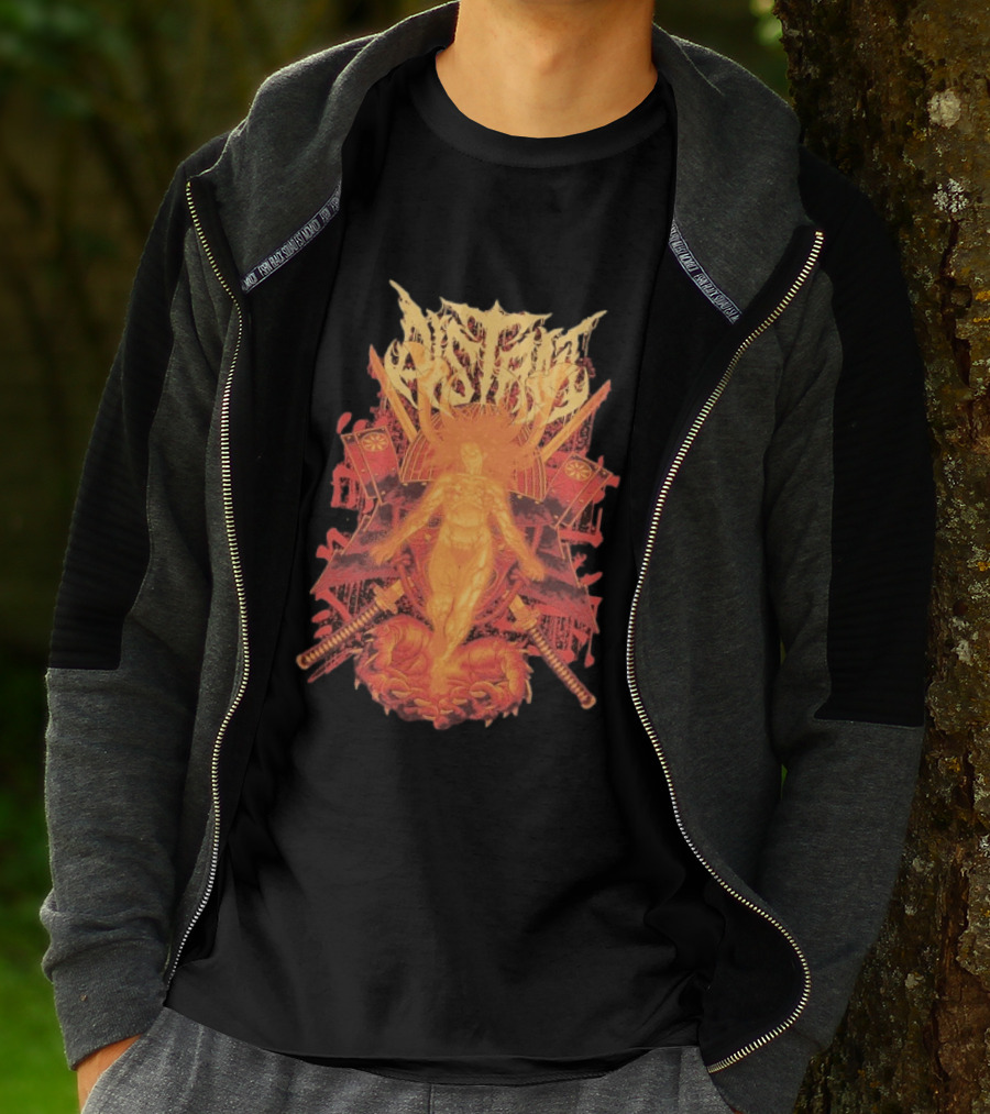 Distant Burning Daath Fiery Angelic Warrior And Swords With Flaming Sun Aesthetic T-Shirt