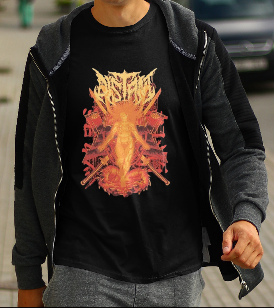 Distant Burning Daath Fiery Angelic Warrior And Swords With Flaming Sun Aesthetic T-Shirt