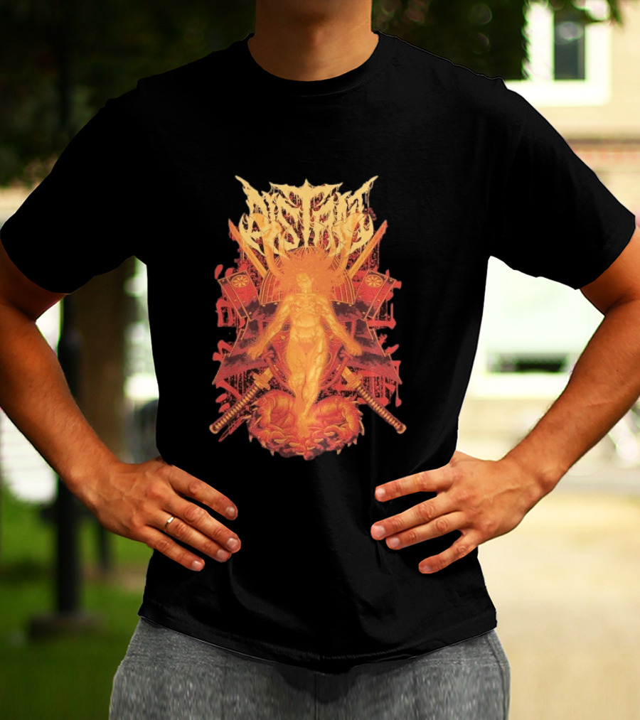 Distant Burning Daath Fiery Angelic Warrior And Swords With Flaming Sun Aesthetic T-Shirt