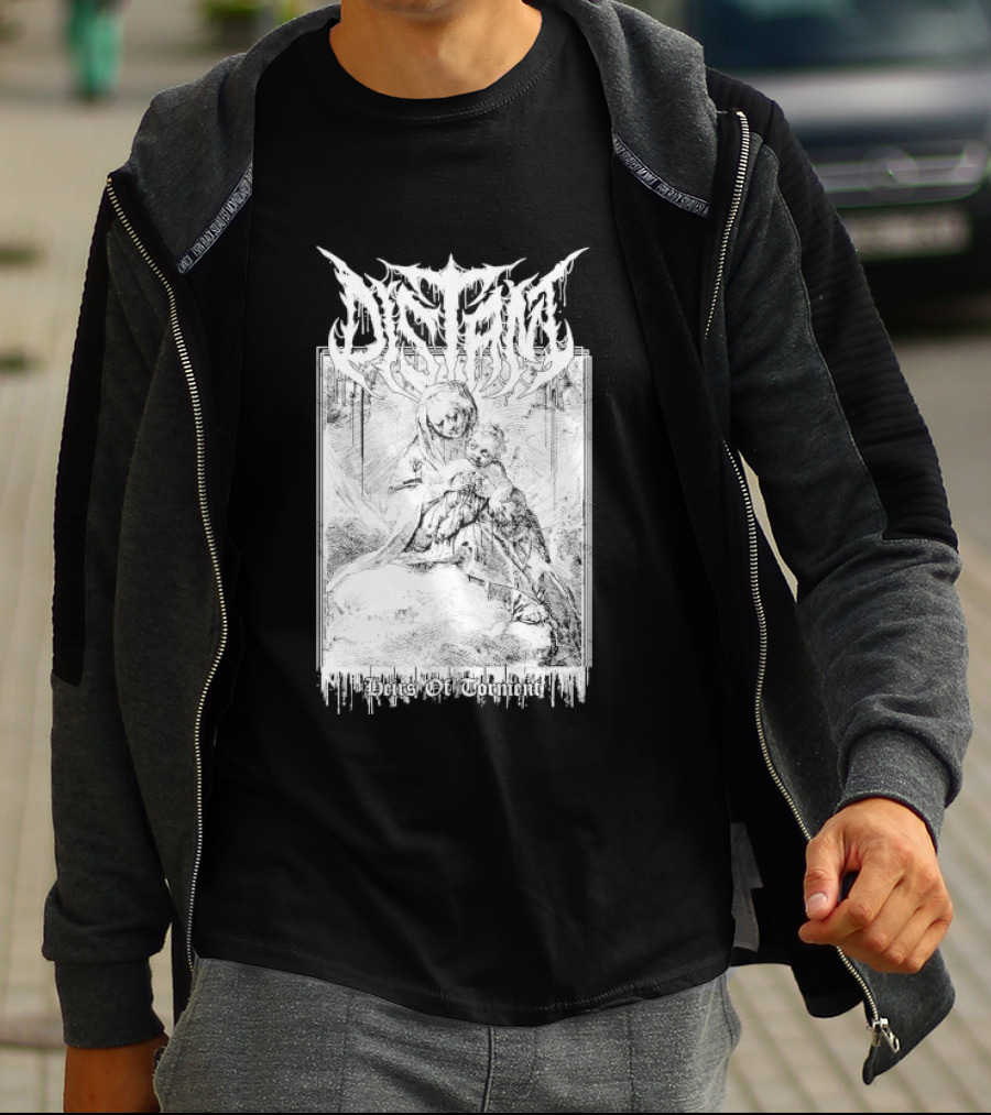 Distant Heirs Of Torment Angelic Figure Holding Sword Fantasy T-Shirt