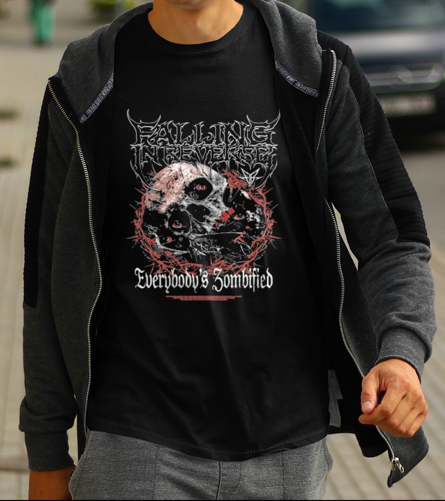 Falling In Reverse Everybody's Zombified Skull T-Shirt