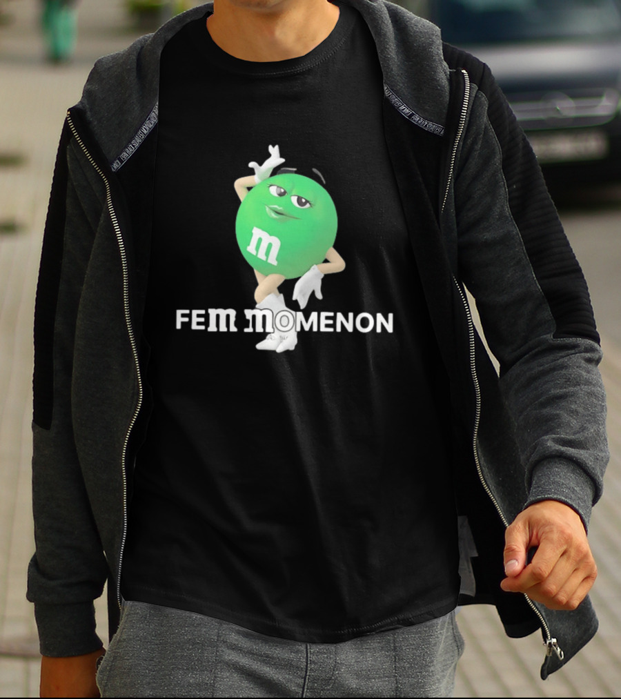 FeMomenon M&M Green Character Feminist Wordplay T-Shirt