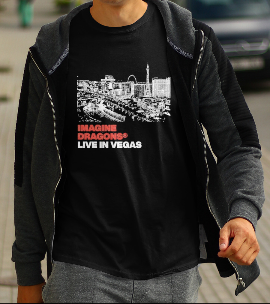 Imagine Dragons Live In Vegas Skyline Concert T-Shirt