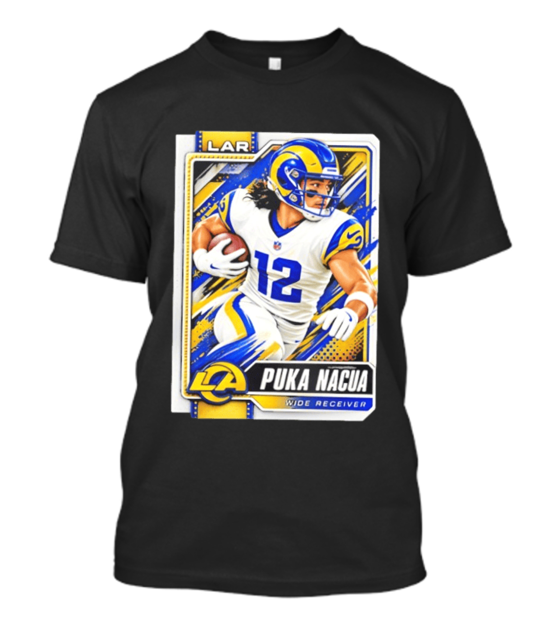 Puka Nacua Los Angeles Rams Wide Receiver LAR Trading Card 2026 T-Shirt