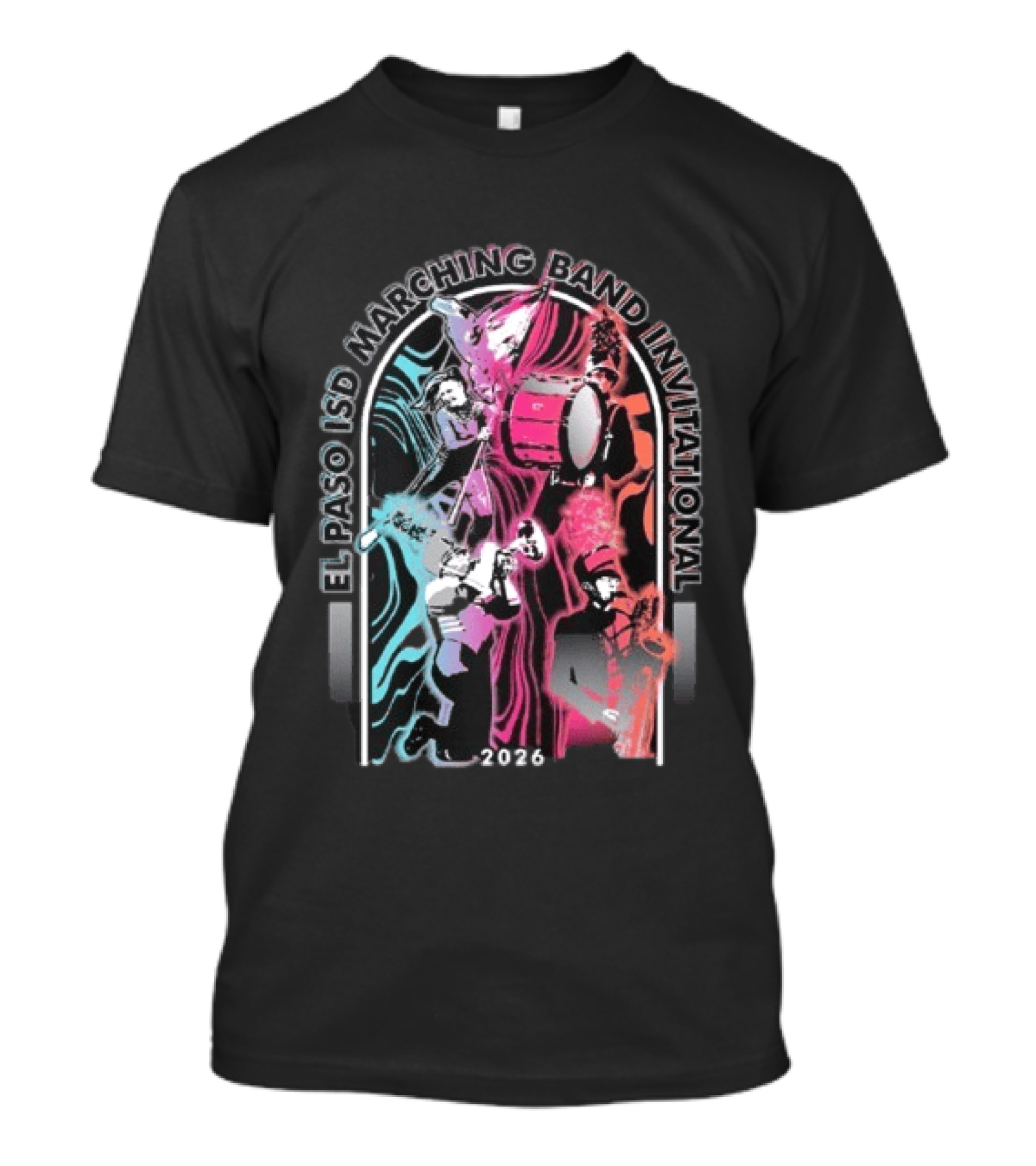 El Paso ISD Marching Band Invitational 2026 Music Performance Event T-Shirt