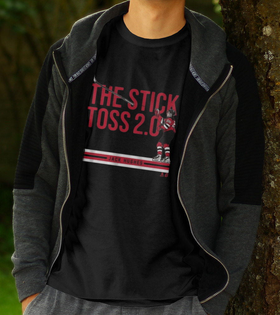 Jack Hughes The Stick Toss 2.0 Hockey Moment With Number 86 T-Shirt