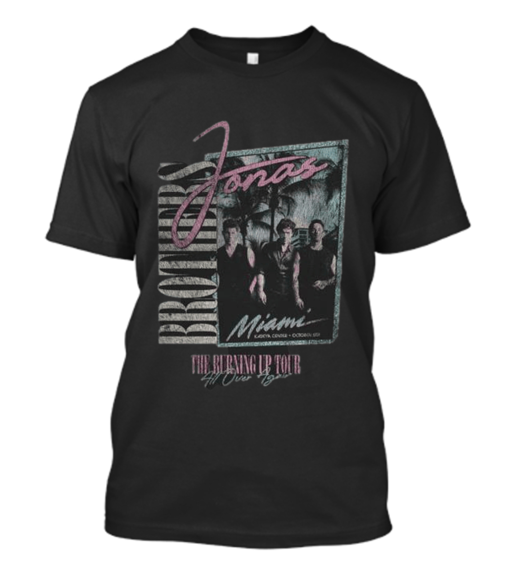 Jonas Brothers The Burning Up Tour Miami October Concert T-Shirt
