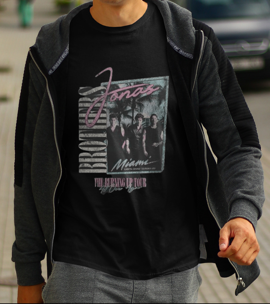 Jonas Brothers The Burning Up Tour Miami October Concert T-Shirt