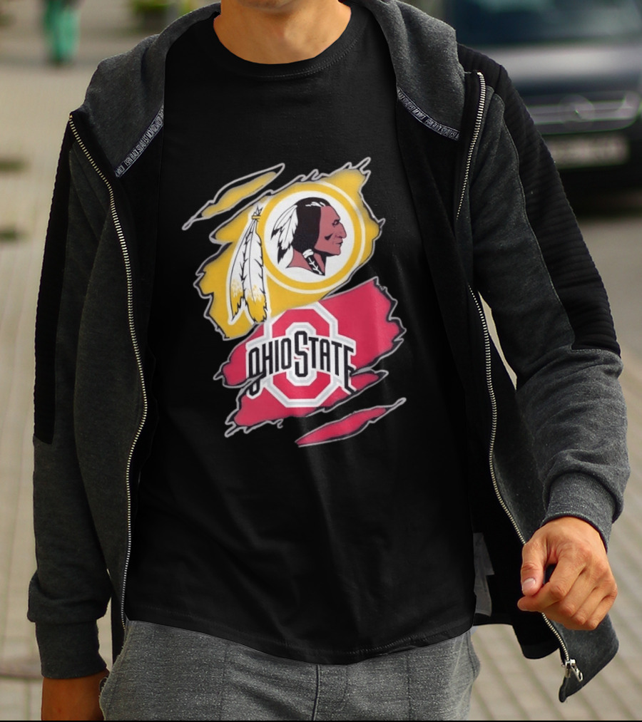 Washington Redskins Ohio State Buckeyes Collage T-Shirt