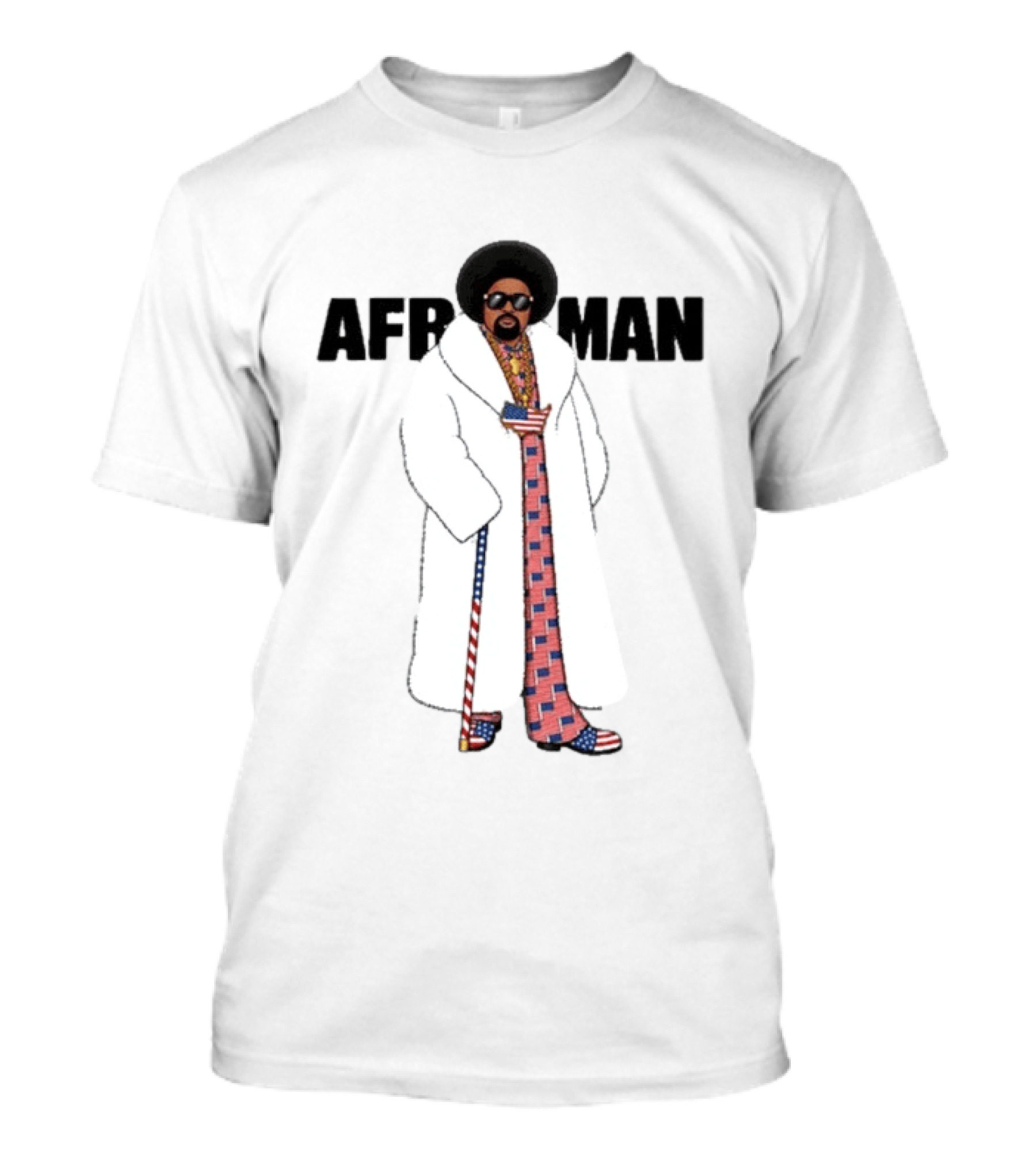 Afroman Freedom Of Speech Wine & Big Coat Tour 2026 Stars And Stripes Suit And Cane Outfit T-Shirt