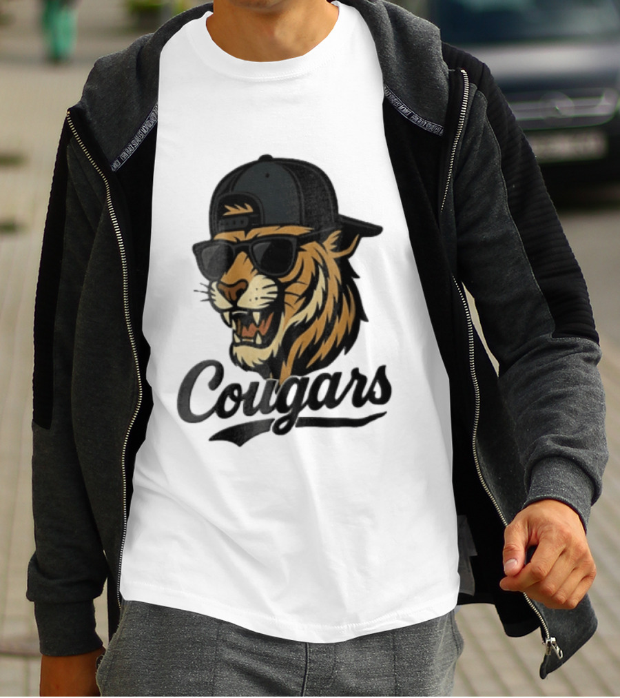Cougars Tiger Sunglasses Baseball Cap Swagger T-Shirt