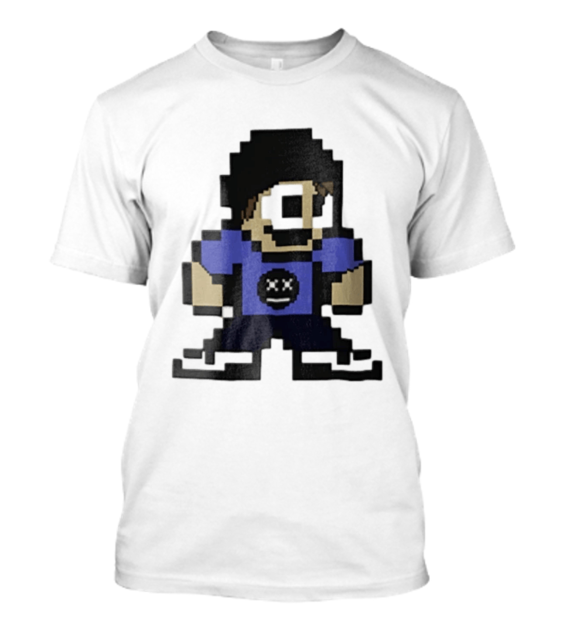 Eddsworld Tom Pixel Art With Black Beanie And Blue T-Shirt