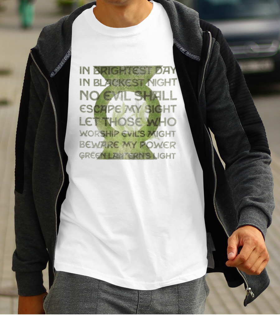 Heroes Villains Store Green Lantern's Oath In Brightest Day In Blackest Night No Evil Shall Escape Green Lantern's Light T-Shirt