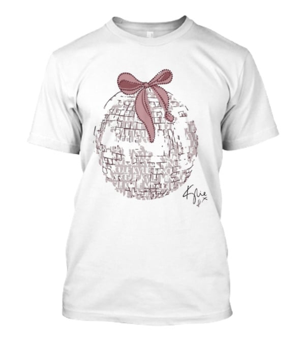 Kylie Minogue Tickled Red Ribbon Disco Text Balloon T-Shirt