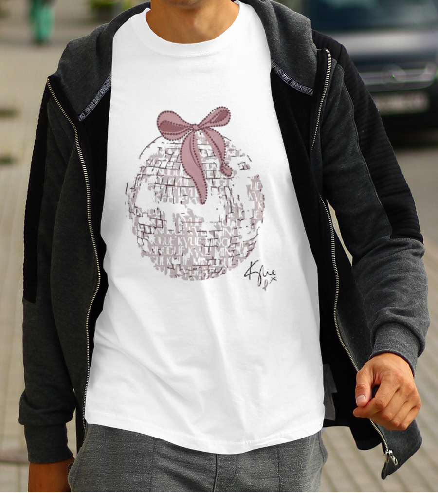 Kylie Minogue Tickled Red Ribbon Disco Text Balloon T-Shirt