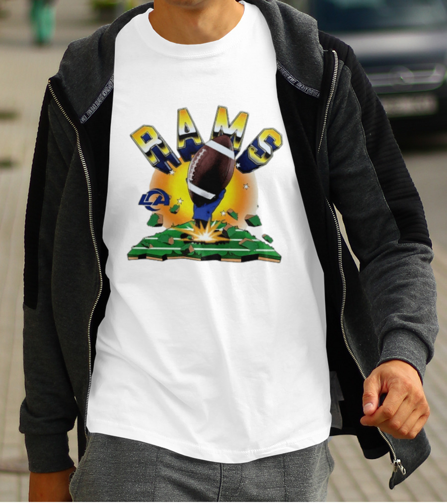 Los Angeles Rams 2026 Explode Clubhouse Football Burst T-Shirt