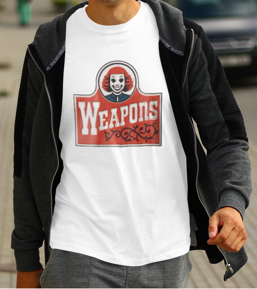 Weapons Little Audrey Face Red Whimsical Playful T-Shirt