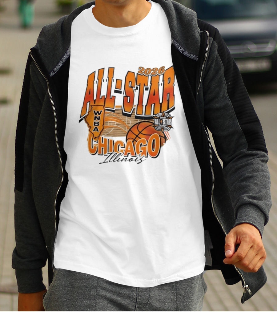 WNBA All Star 2026 Chicago Illinois Basketball Event T-Shirt