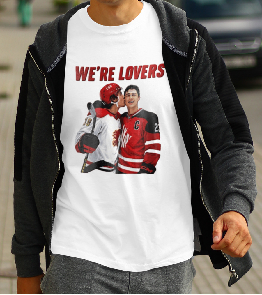 NHL Calgary Flames Matthew Tkachuk Quinn Hughes We're Lovers T-Shirt