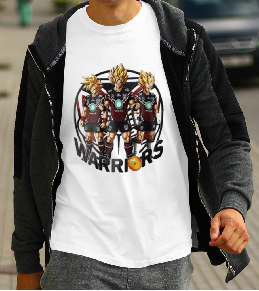 NRL New Zealand Warriors One NZ Super Saiyan Warriors Fusion T-Shirt
