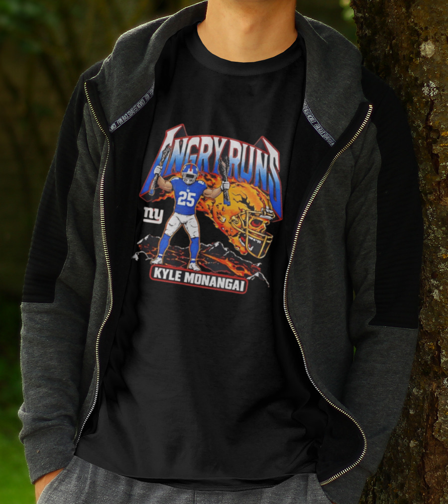 Angry Runs Kyle Monangai 25 Explosive Football T-Shirt