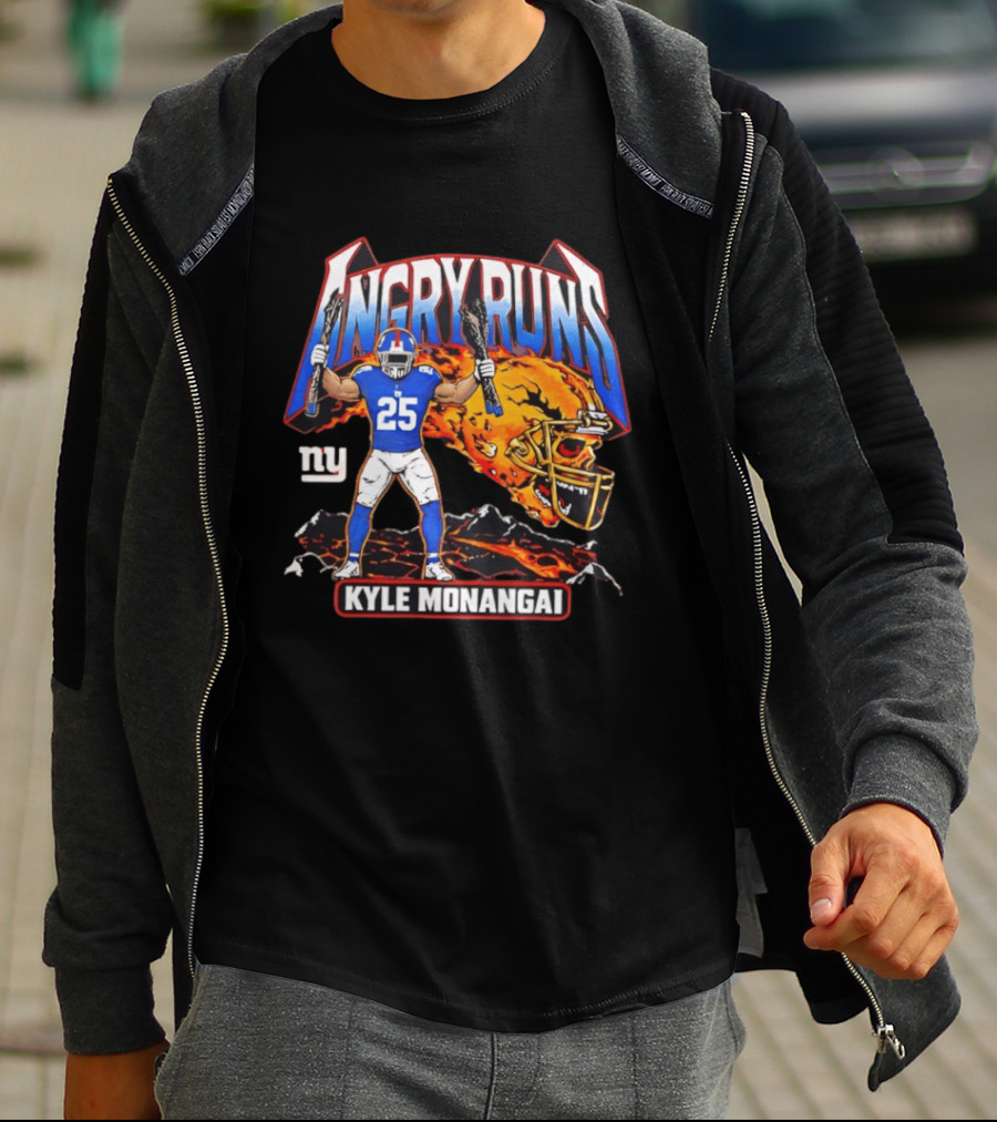 Angry Runs Kyle Monangai 25 Explosive Football T-Shirt