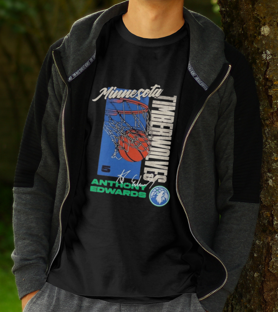 Minnesota Timberwolves Anthony Edwards 5 Basketball Team T-Shirt