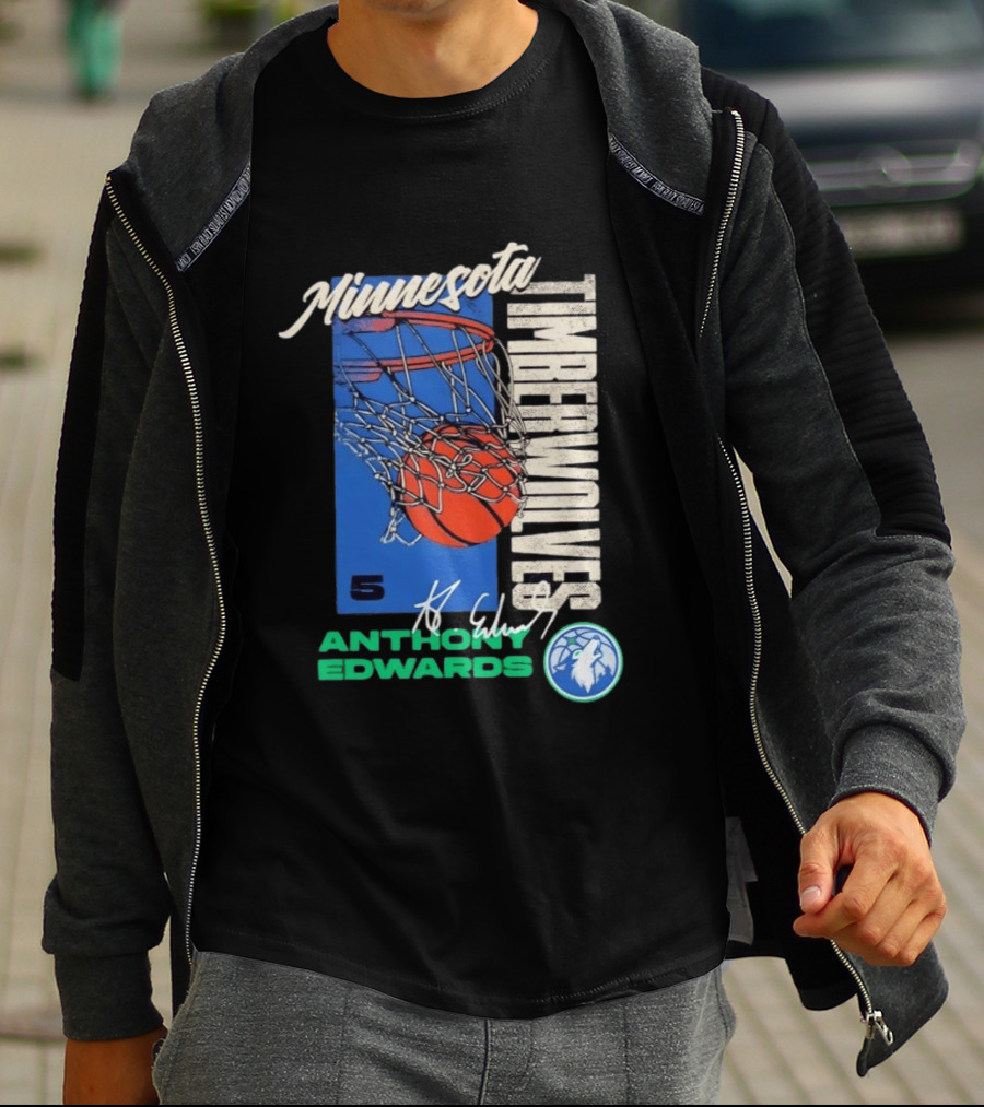 Minnesota Timberwolves Anthony Edwards 5 Basketball Team T-Shirt
