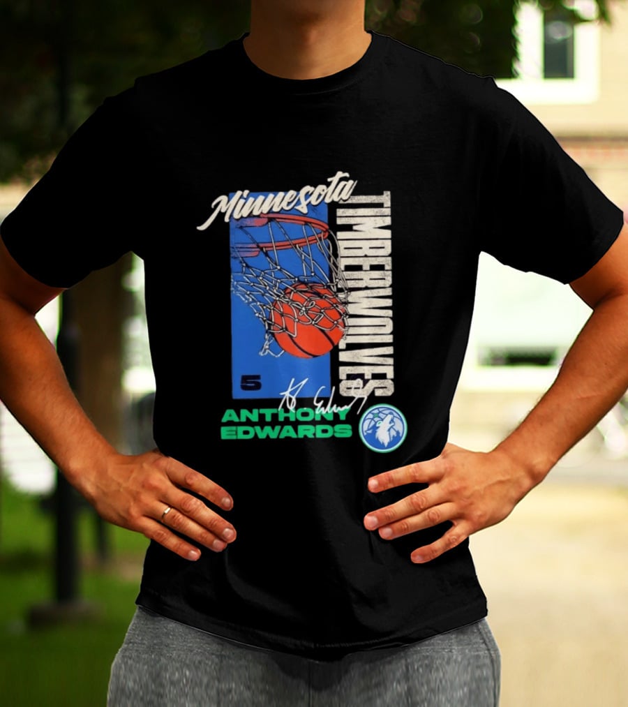 Minnesota Timberwolves Anthony Edwards 5 Basketball Team T-Shirt